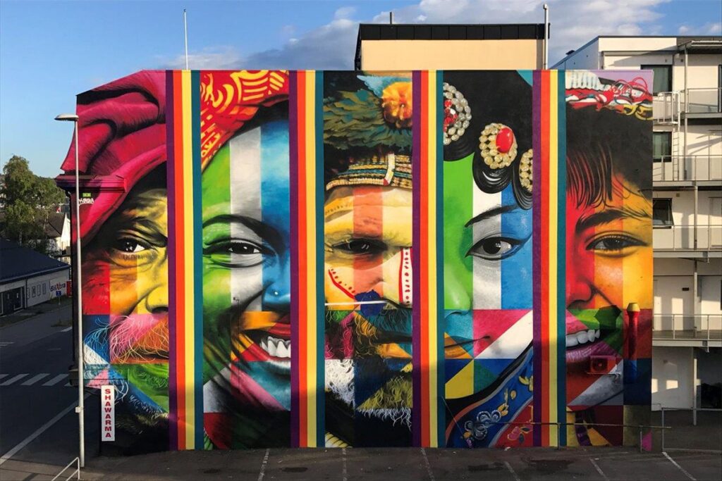 Eduardo Kobra - Peace Between Nations (Sandefjord, Noruega)